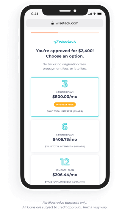 Wisetack Mockup for Illustration