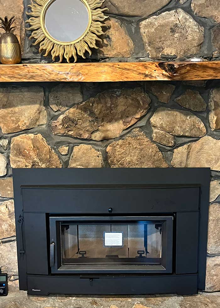 Fireplace after Wood Insert Installation